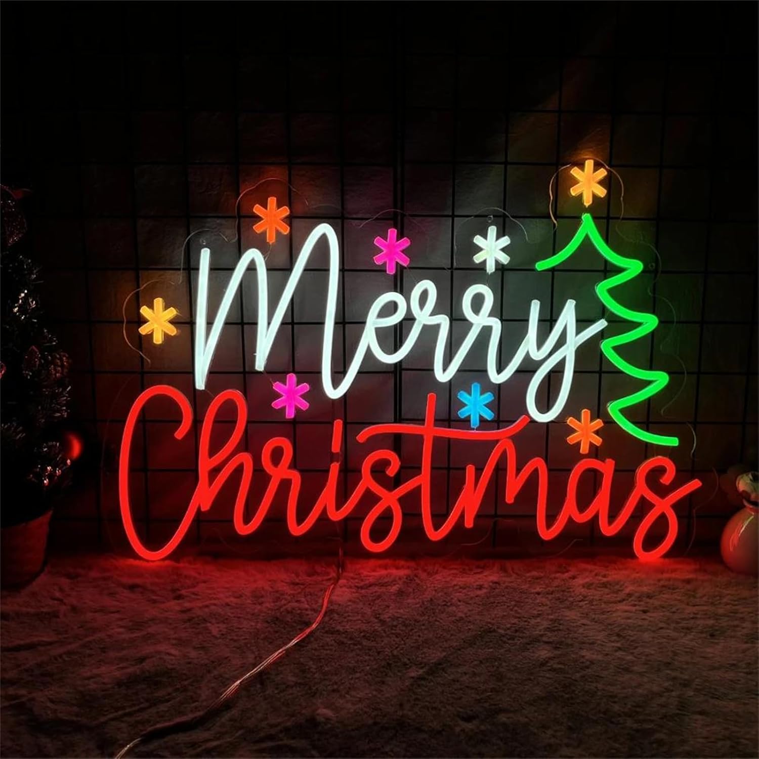 Lighting Decoration Ideas For Home - Letrero de neón de Feliz Navidad