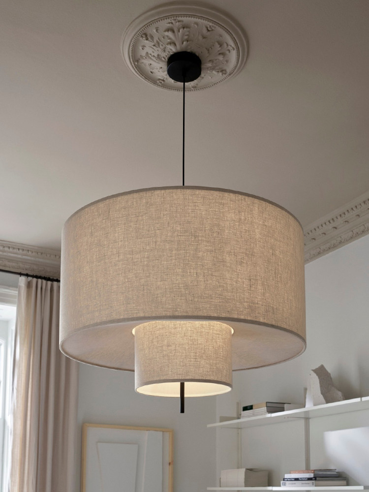 Lighting Decor Room - Lámpara colgante de tela Wabi Nordic