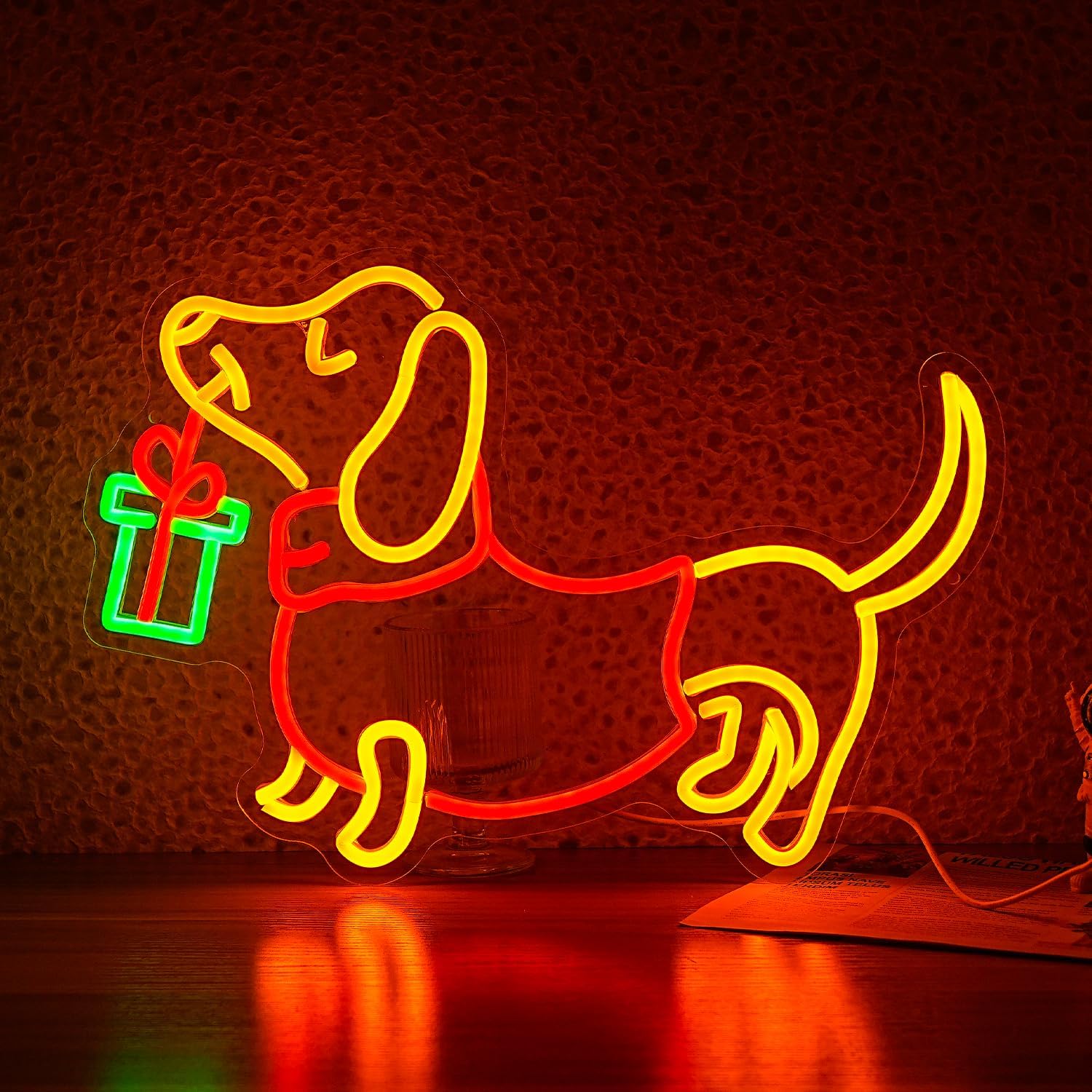 Lighting Decoration Ideas For Home - Letrero de neón de perro salchicha