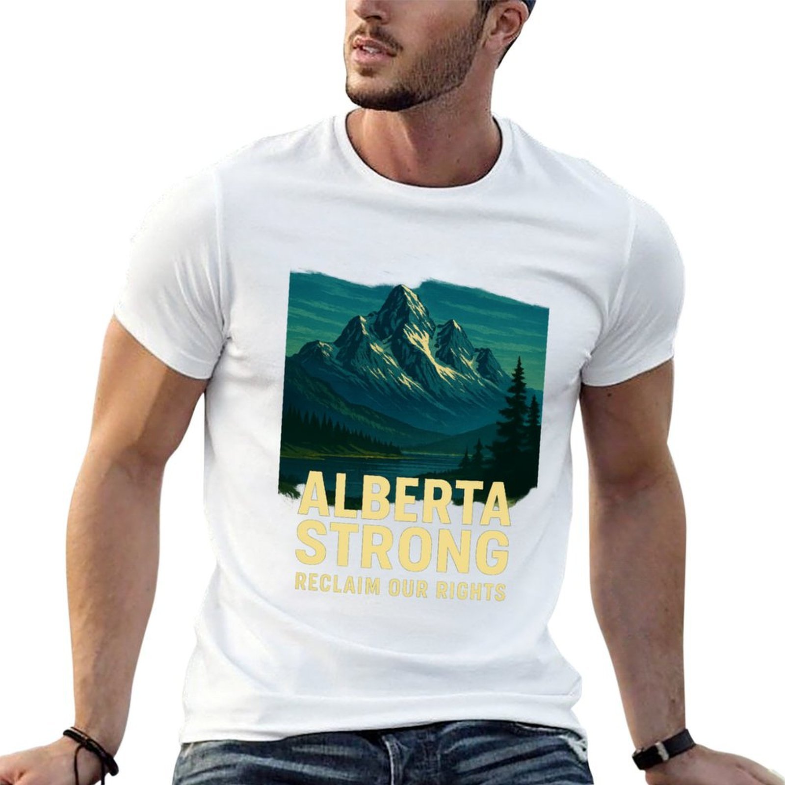 Alberta Lighting & Decor Reviews - Camiseta Alberta Strong, Informal, Ligera, de