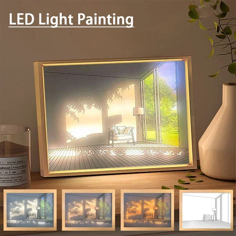 Lighting Room Decor Photo - Pintura de luz LED decorativa, enchufe