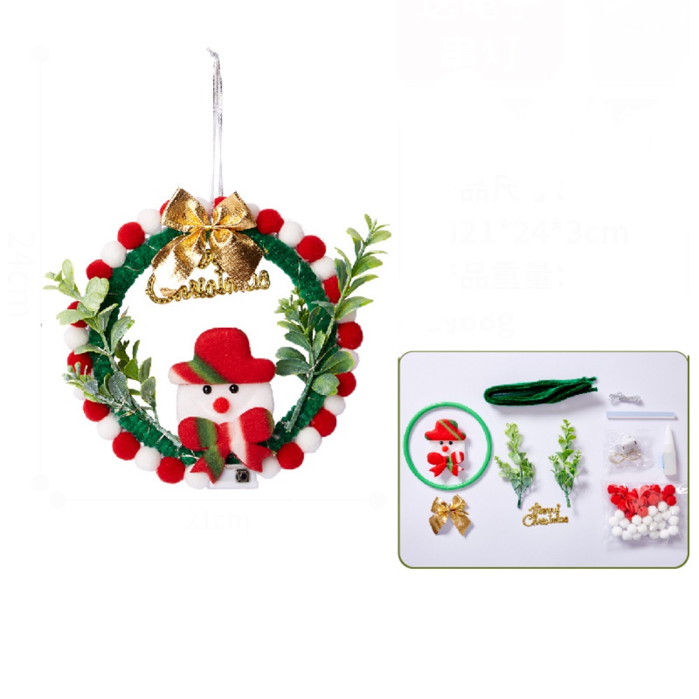 Pendant Lighting Christmas Decor - Corona navideña creativa DIY con luz