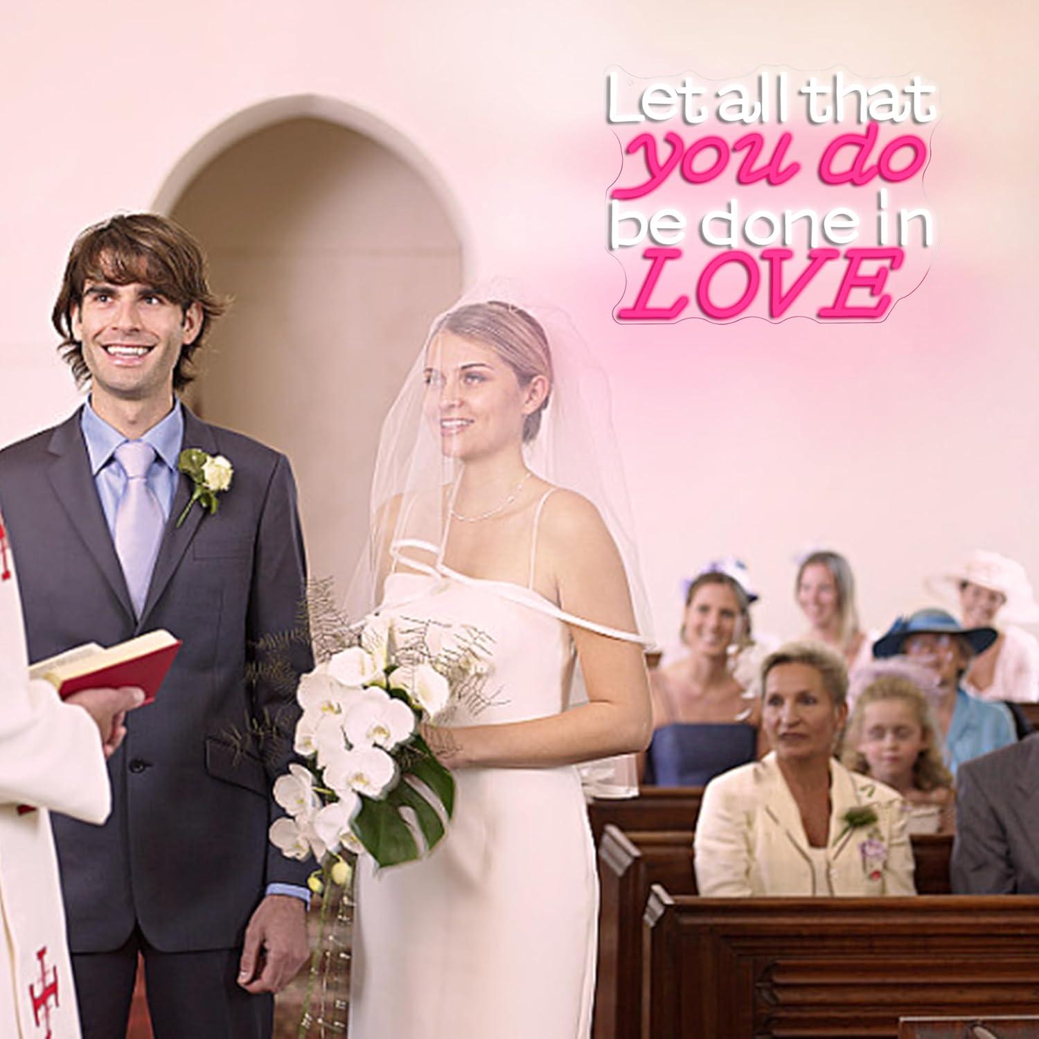 Let All That You Do Be Done In - Lighting Decoration For Wedding reseña y precio