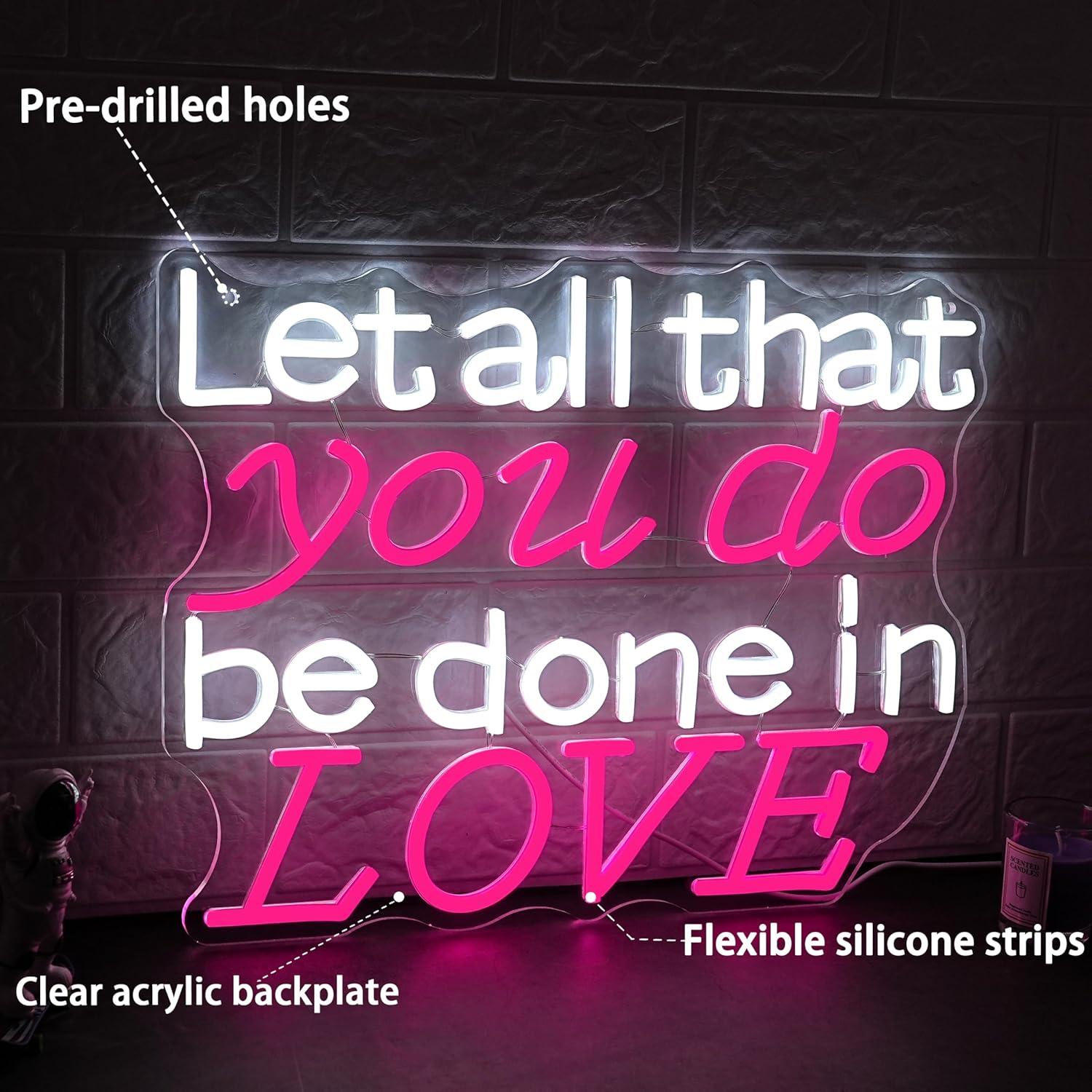 Let All That You Do Be Done In - Lighting Decoration For Wedding reseña y precio