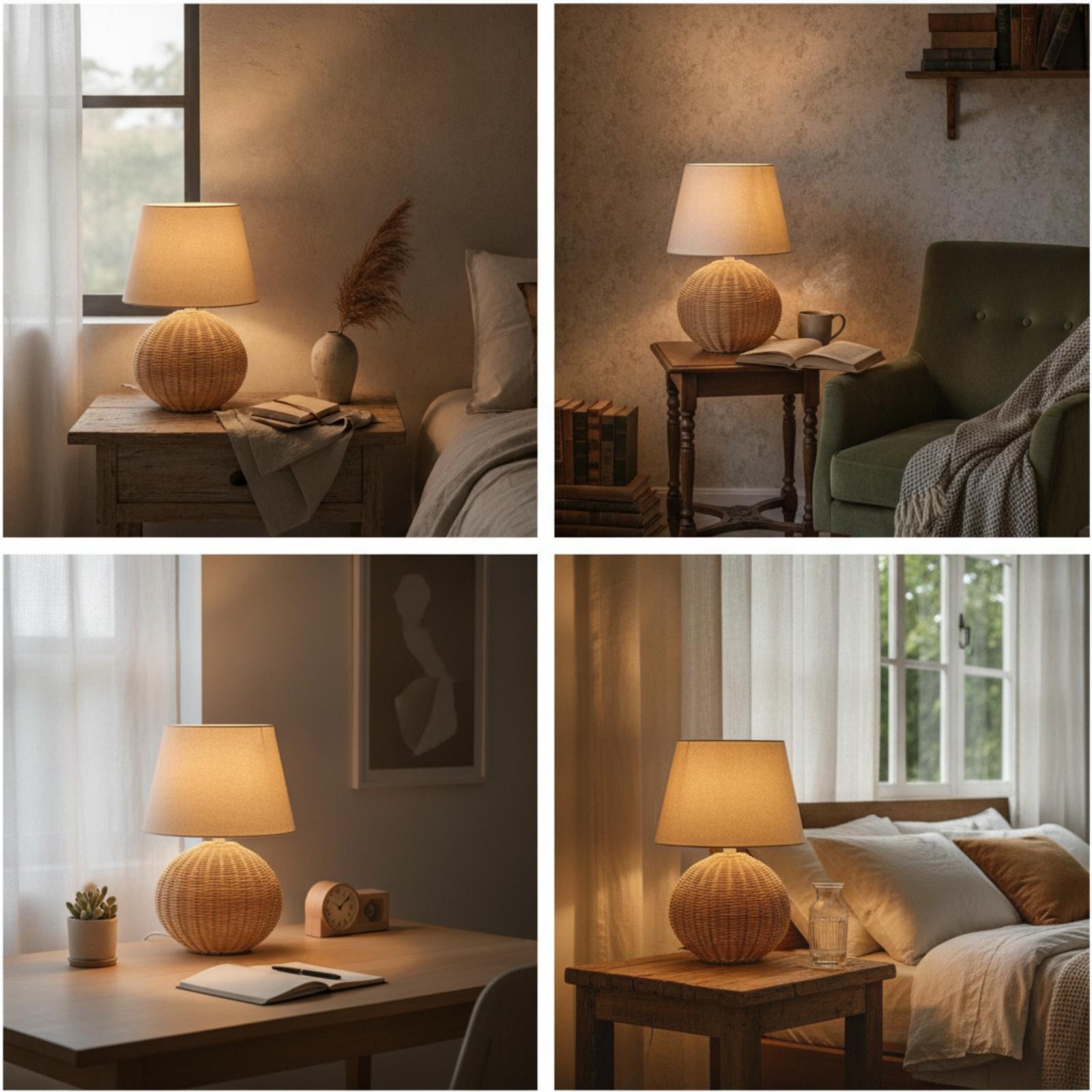 Lámpara de Noche con Base de R - Lighting Decor Room reseña y precio