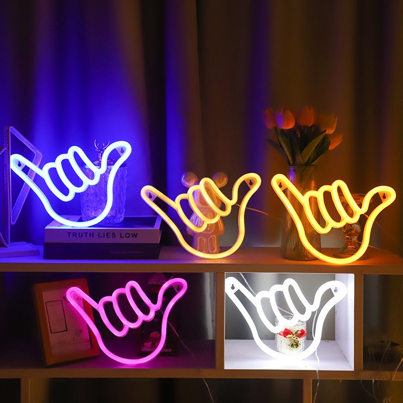 Letrero de LED neón, mano de l - Ok Lighting Decor reseña y precio