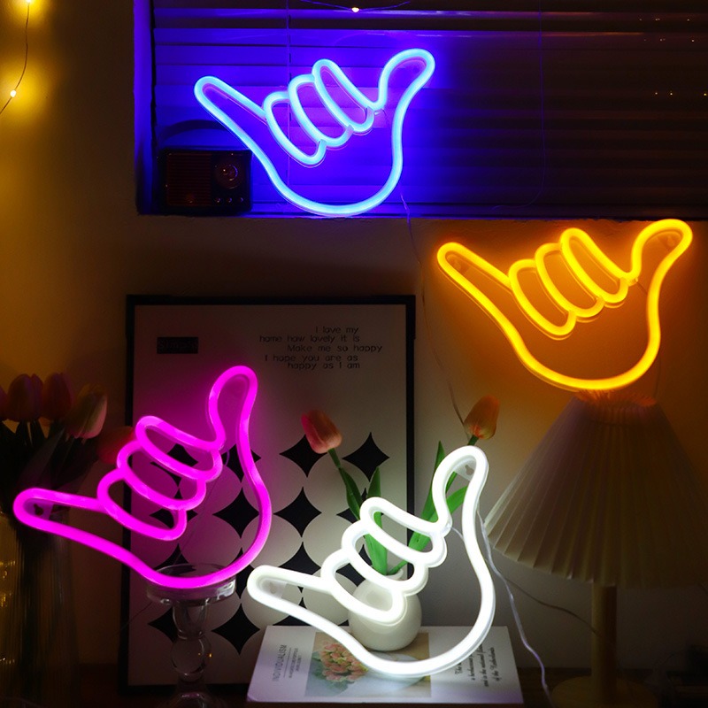 Letrero de LED neón, mano de l - Ok Lighting Decor reseña y precio