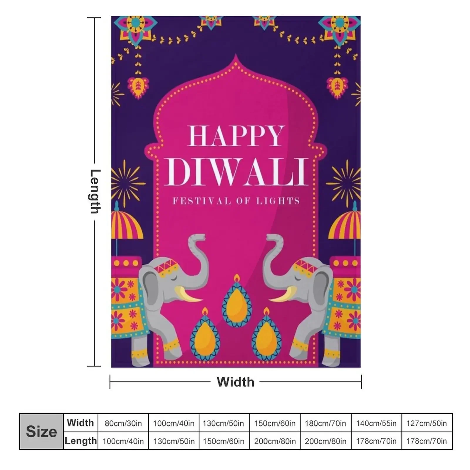Happy Diwali - Manta decorativ - Lighting Decoration Ideas For Home reseña y precio