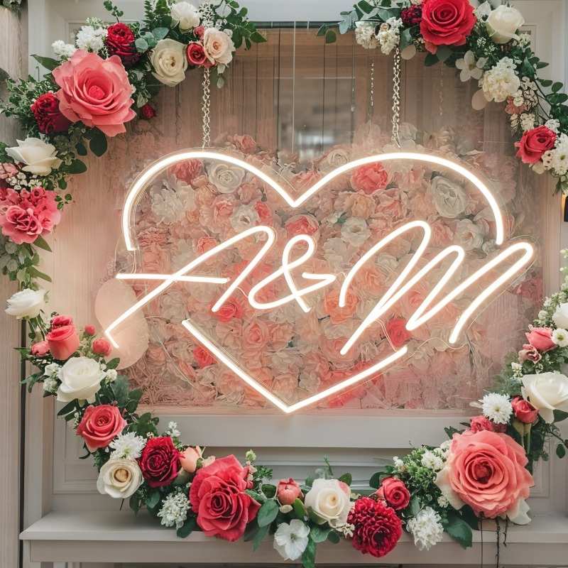 Letrero de neón LED con inicia - Lighting Decoration For Wedding reseña y precio