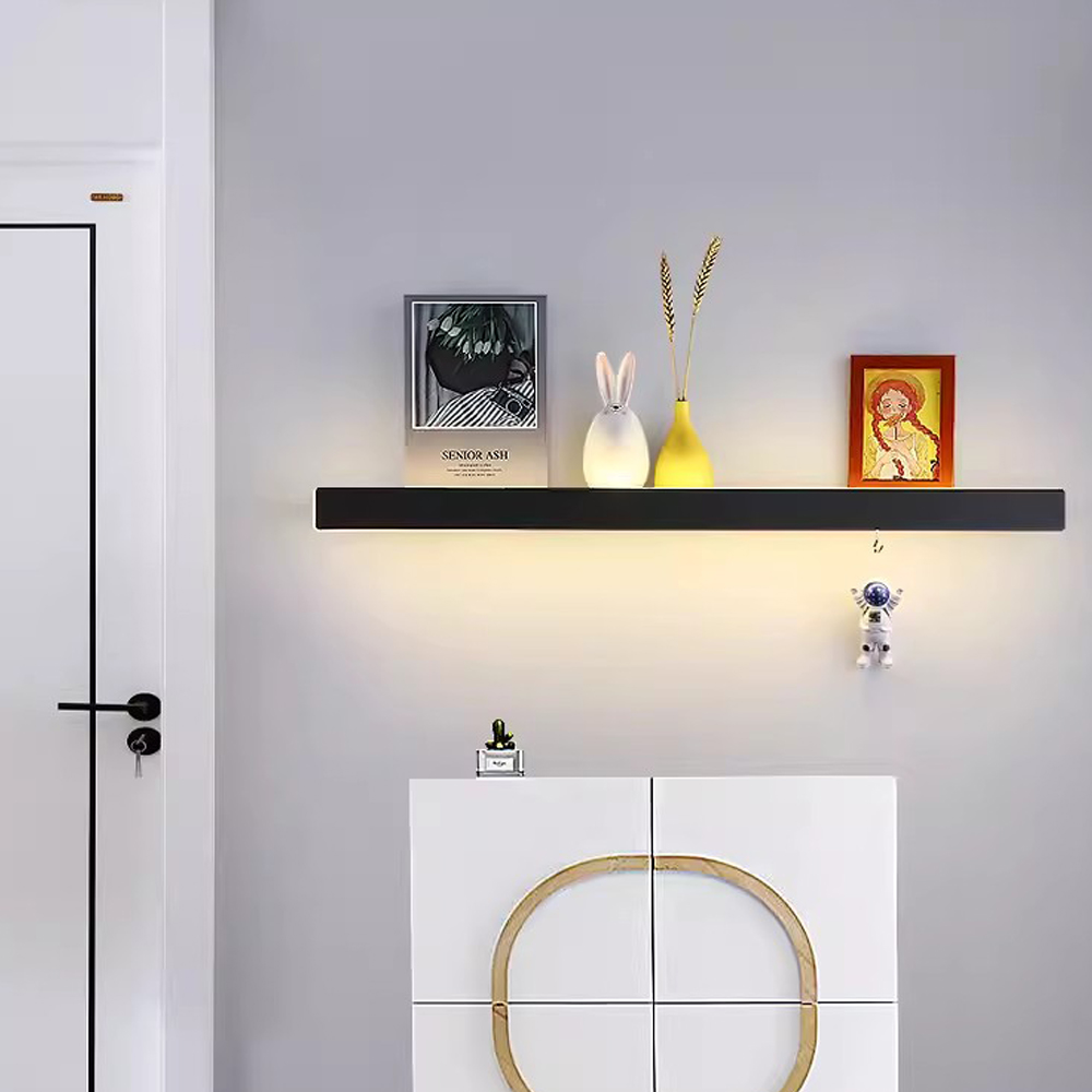 Estante flotante moderno con i - Lighting Room Decor Photo reseña y precio