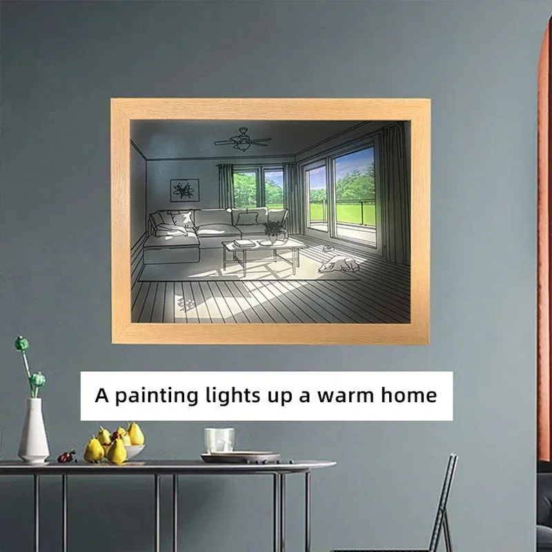 Pintura de luz LED decorativa, - Lighting Room Decor Photo reseña y precio