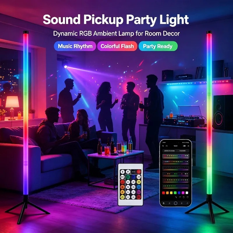 2 Lámparas de Pie RGB de 120 C - Lighting Decor Room reseña y precio
