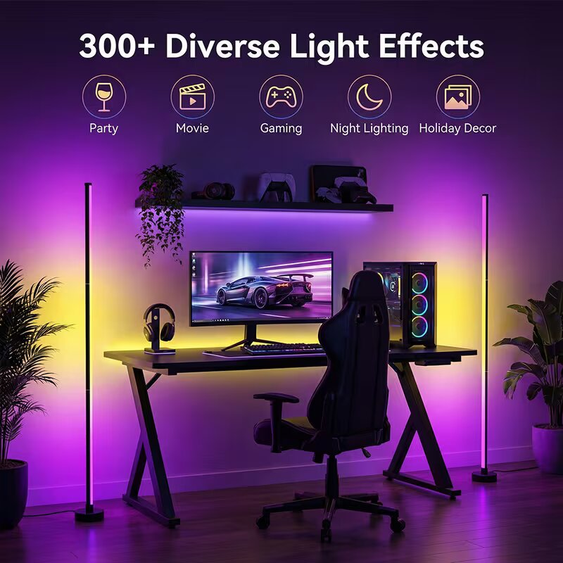 Lámpara de Pie de Esquina LED  - Floor Lamp Tripod reseña y precio