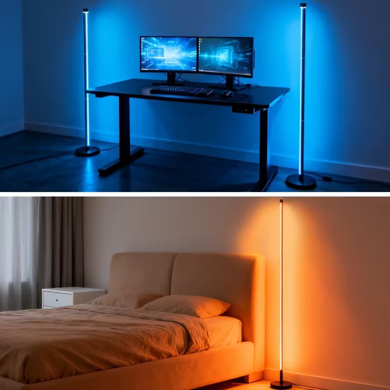 Lámpara de Pie de Esquina LED  - Floor Lamp Tripod reseña y precio