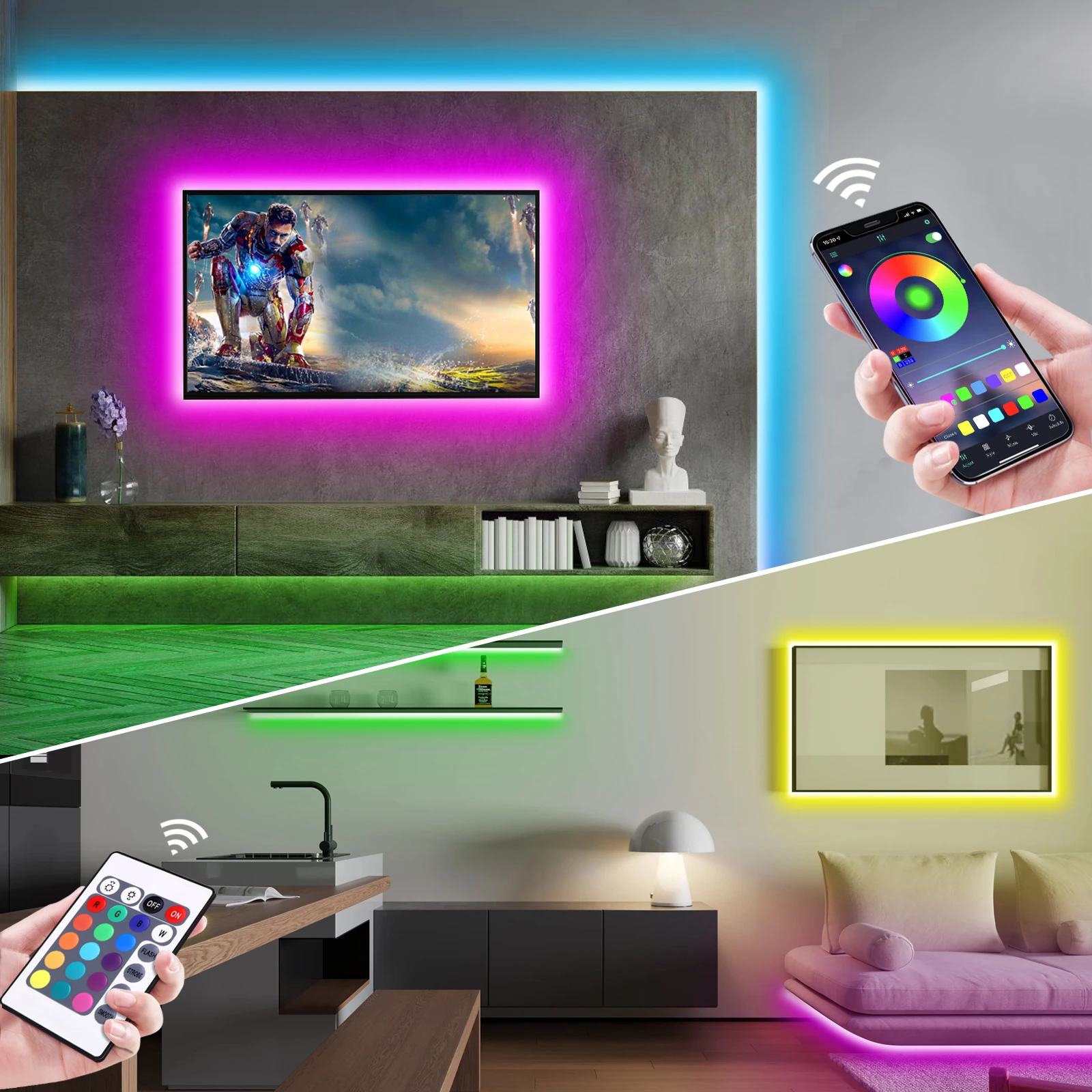 Tira de luces LED de neón RGB  - Lighting Decor Room reseña y precio